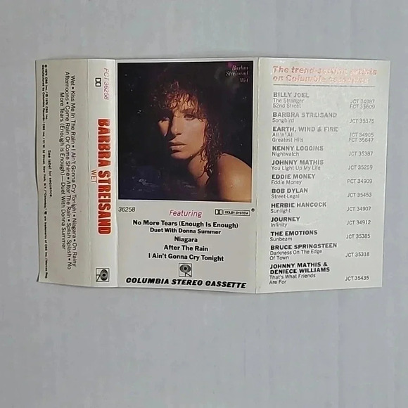 BARBARA STREISAND "WET" 1979 Vintage Cassette - Picture 5 of 10